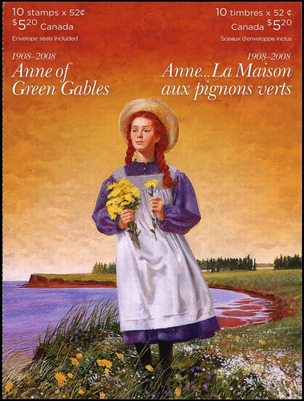 Canada Stamp Booklet - #BK380 Anne of Green Gables (2008) 10 x 52¢ Booklet of 10 stamps (#2278a in cover)