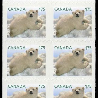 Canada Stamp #2432a - Polar Bear (2011) 6 x $1.75 Booklet pane of 6 stamps (#2432) (BK443)