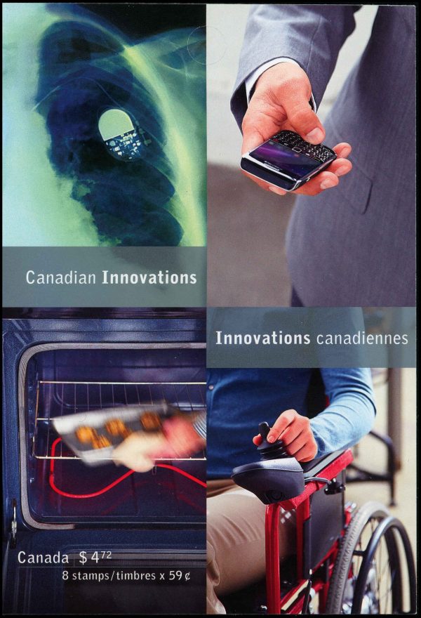 Canada Stamp Booklet - #BK466 Canadian Innovations (2011) 8 x 59¢ Booklet of 8 stamps (2 x #2488 in cover)