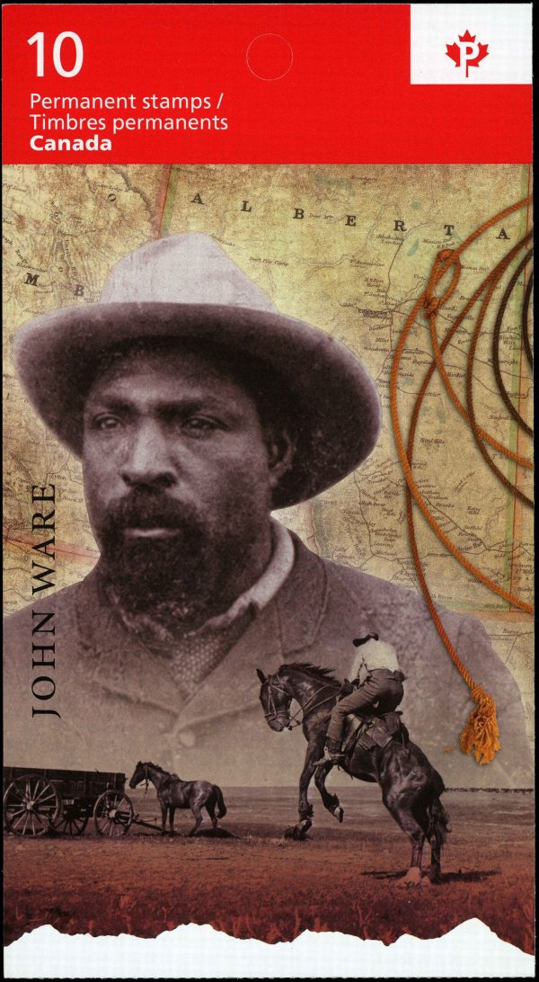 Canada Stamp Booklet - #BK480 John Ware (2012) 10 x P (61¢) Booklet of 10 stamps (#2520a in cover)
