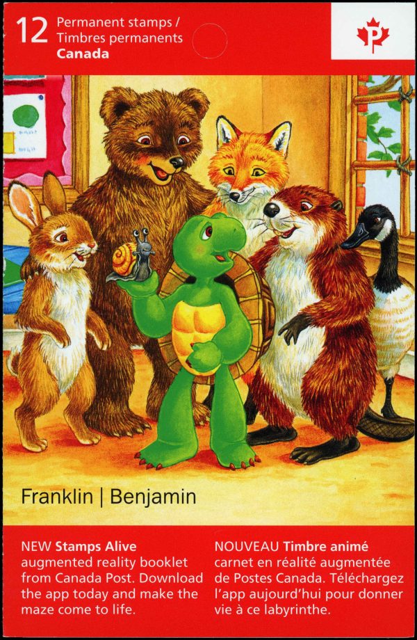 Canada Stamp Booklet - #BK487 Franklin The Turtle (2012) 12 x P (61¢) Booklet of 12 stamps (#2545a in cover)