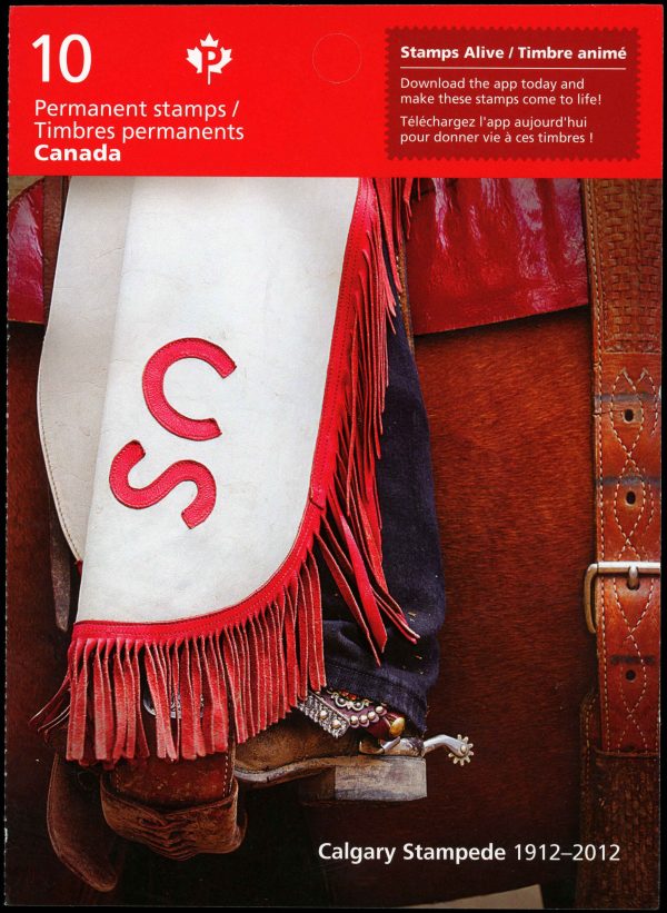 Canada Stamp Booklet - #BK488 Saddled Rodeo Horse (2012) 10 x P (61¢) Booklet of 10 stamps (#2547a in cover)