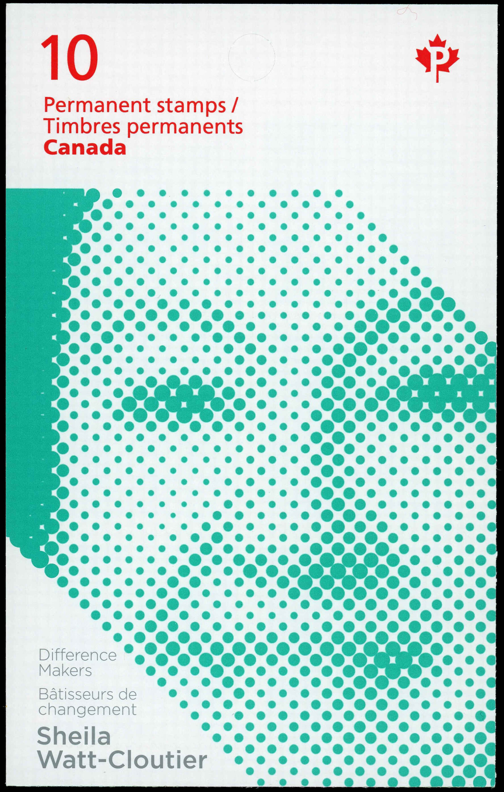 Canada Stamp Booklet - #BK492 Sheila Watt-Cloutier (2012) 10 x P (61¢) Booklet of 10 stamps (#2552a in cover)