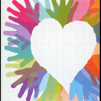 Canada Stamp Booklet - #BK508 Circle of Multi-Coloured Children's Hands Forming a Heart (2012) 10 x (P (61¢) + 10¢) Booklet of 10 stamps (#B19a in cover)