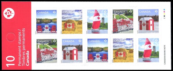 Canada Stamp Booklet - #BK521 Canadian Pride (2013) 10 x P (63¢) Booklet of 10 stamps (#2616b in cover)