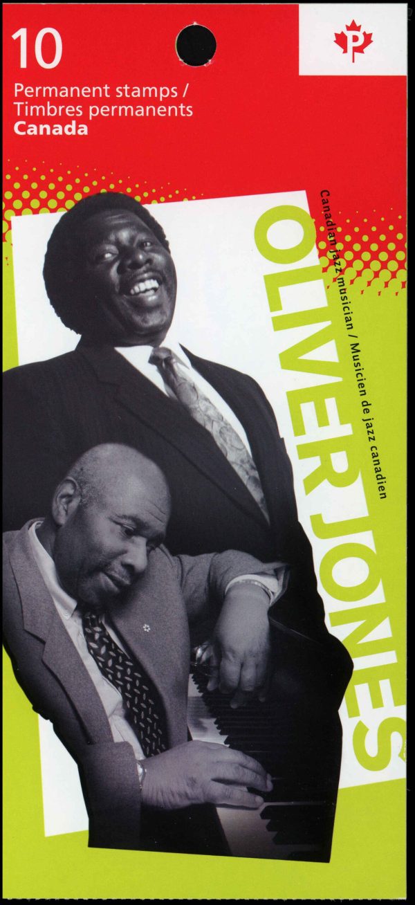 Canada Stamp Booklet - #BK525 Oliver Jones (1934- ) (2013) 10 x P (63¢) Booklet of 10 stamps (#2619a in cover)