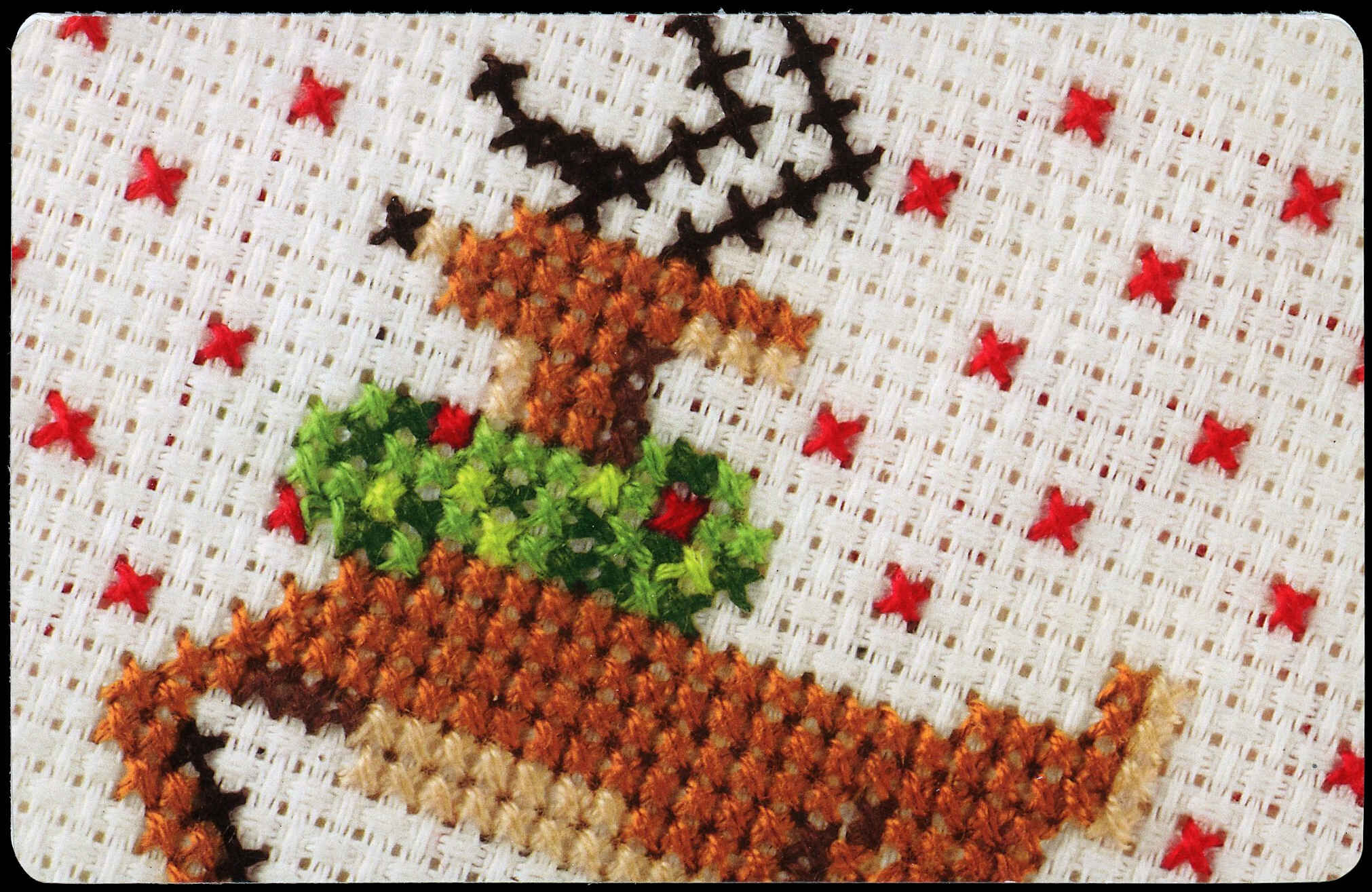 Canada Stamp Booklet - #BK565 Cross-Stitched Reindeer (2013) 6 x $1.10 Booklet of 6 stamps (#2690a in cover)