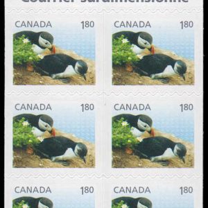 Canada Stamp Booklet - #BK576 Atlantic Puffin (2014) 6 x $1.80 Booklet of 6 stamps (#2716a in cover)