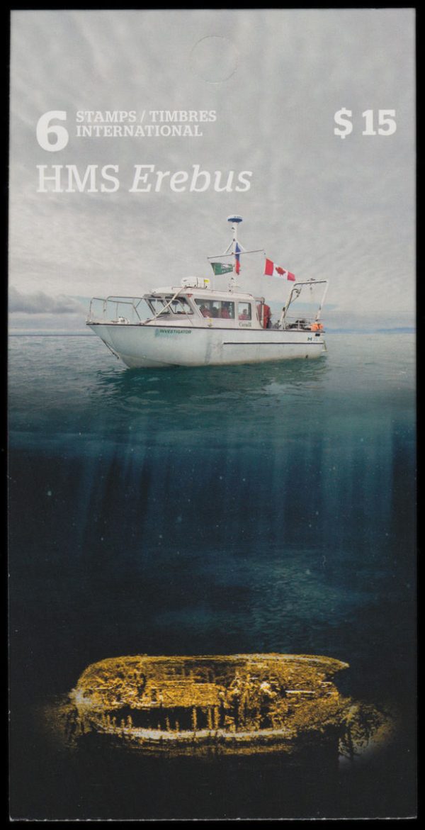 Canada Stamp Booklet - #BK627 HMS Erebus (2015) 6 x $2.50 Booklet of 6 stamps (#2856a in cover)
