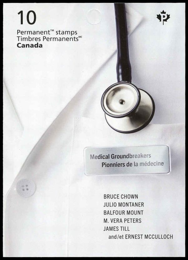 Canada Stamp Booklet - #BK749 Medical Groundbreakers (2020) 10 x P (92¢) Booklet of 10 stamps (#3250a in cover)