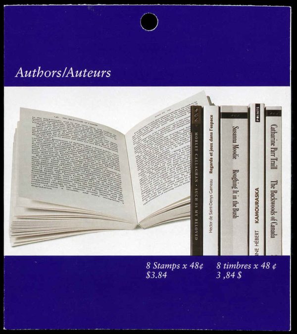 Canada Stamp Booklet - #BK274 National Library of Canada, Canadian Authors (2003) 8 x 48¢ Booklet of 8 stamps (#1997b in cover)