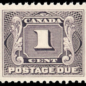Canada Stamp - J - Postage Due #J1 - First Postage Due Issue (1906) 1¢ (GRADE VF-MH)