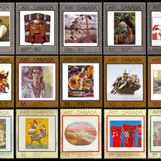 Canada Stamps - Masterpieces of Canadian Art (1988-2002): Set of 15 Stamps (#1203 to #1945)