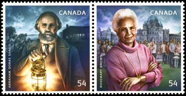 Canada Stamp #2316a - Black History Month (2009) 2 x 54¢ Se-tenant pair (2315, 2316)