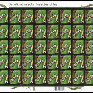 Canada Stamp SHEET#2328 - Monarch Caterpillar (2009) 2¢