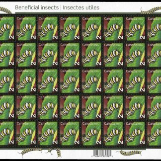 Canada Stamp SHEET#2328 - Monarch Caterpillar (2009) 2¢