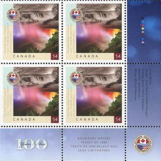 Canada Stamp PB#2332 - Niagara Falls US side, and at night (2009) 54¢