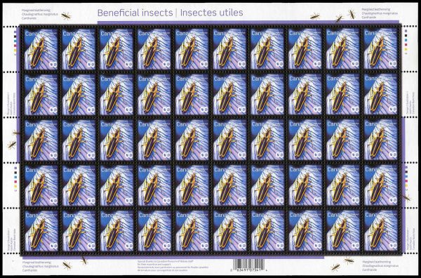 Canada Stamp SHEET#2409 - Margined Leatherwing (2010) 8¢