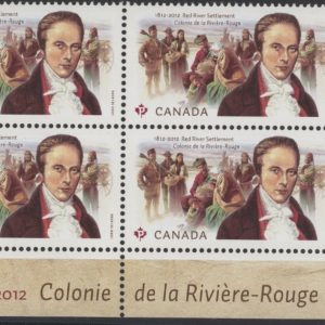 Canada Stamp PB#2539 - Métis, Local Trappers, Native Chief and Settlers, Lord Selkirk (2012) P (61¢)
