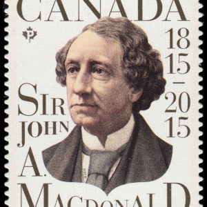 Canada Stamp #2804i - Sir John A. Macdonald (2015) P (85¢) Die Cut to Shape from Quarterly Pack / Annual Collection