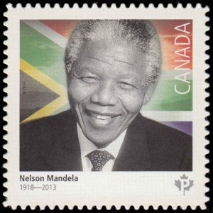 Canada Stamp #2806i - Nelson Mandela (1918-2013) (2015) P (85¢) Die Cut to Shape from Quarterly Pack