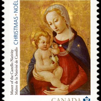 Canada Stamp #2955i - Virgin and Child (2016) P (85¢) Die cut to shape