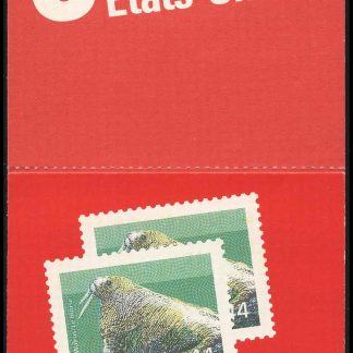 Canada Stamp Booklet - #BK104 Atlantic Walrus (1989) 5 x 44¢ Booklet of 10 stamps (#1171b in cover)