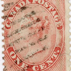 Canada Stamp #14 - Queen Victoria (1859) 1¢ (GRADE VG-U)