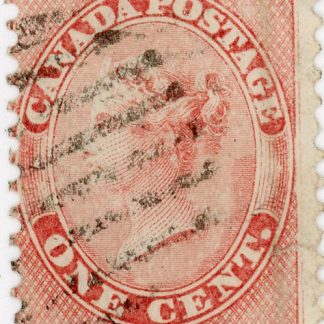 Canada Stamp #14 - Queen Victoria (1859) 1¢ (GRADE VG-U)