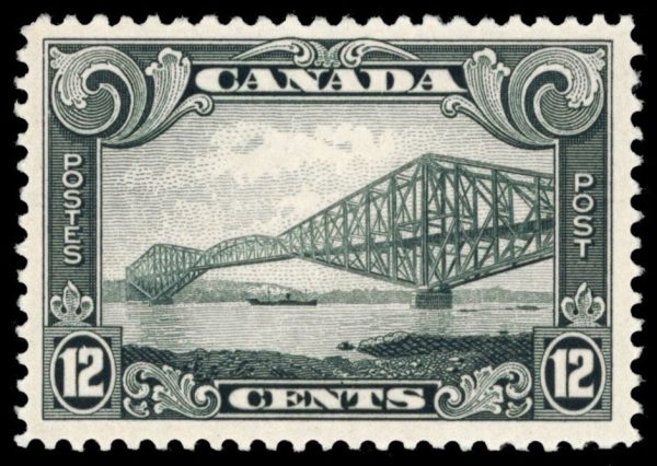 Canada Stamp #156 - Quebec Bridge (1929) 12¢ (GRADE VF-MLH)