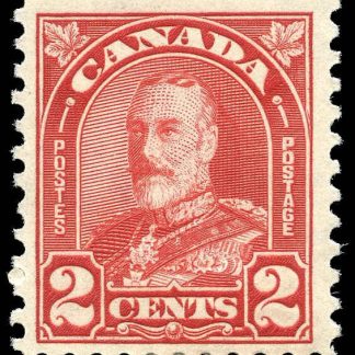Canada Stamp #165bs - King George V (1930) 2¢ Single with straight edge, from 165b