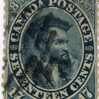 Canada Stamp #19 - Jacques Cartier (1859) 17¢ (GRADE-F-U)