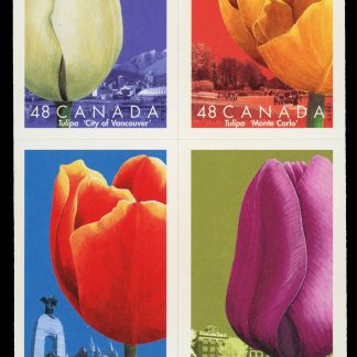 Canada Stamp #1946 - Tulips (2002) 4 x 48¢ Booklet pane of 4 stamps (#1946a-d) (BK257)