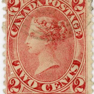 Canada Stamp #20 - Queen Victoria (1859) 2¢ (GRADE VG-U)