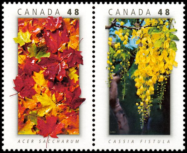 Canada Stamp #2001a - National Emblems (2003) 2 x 48¢