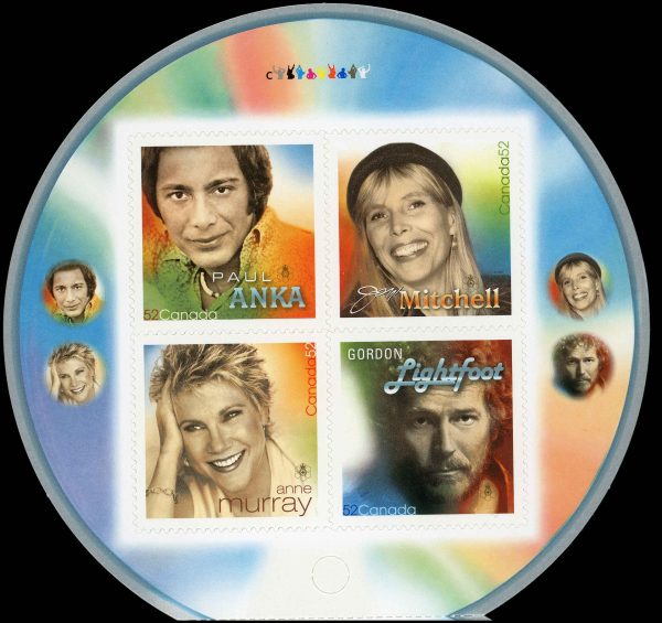 Canada Stamp #2222iii - Canadian Recording Artists (2007) 4 x 52¢