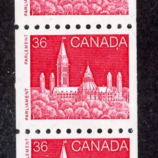 Canada STAMP#953V - Parliament (1987) 2 x 36¢ (NARROW SPACING)