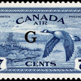 Canada Stamp - C - Air Mail #CO2 - Canada Goose (1950) 7¢ Overprinted G (GRADE VF-MLH)