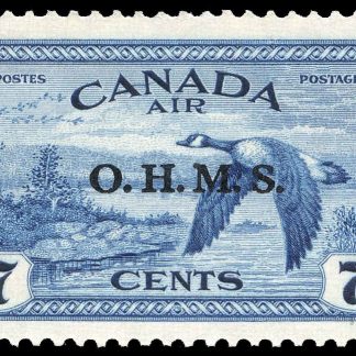 Canada Stamp - C - Air Mail #CO1 - Canada Goose (1946) 7¢ Canada Goose, O.H.M.S. in black (GRADE VF-MH)