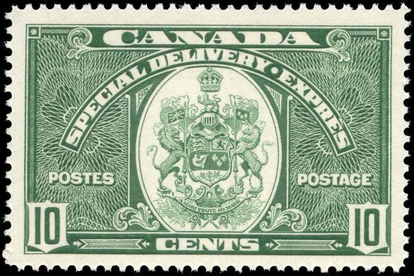Canada Stamp - E - Special Delivery #E7 - Confederation Issue (1939) 10¢ (GRADE VF-MH)