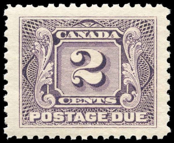 Canada Stamp - J - Postage Due #J2 - First Postage Due Issue (1906) 2¢ (GRADE VF-MH)