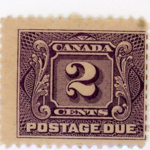 Canada Stamp - J - Postage Due #J2 - First Postage Due Issue (1906) 2¢ (GRADE F-MH)
