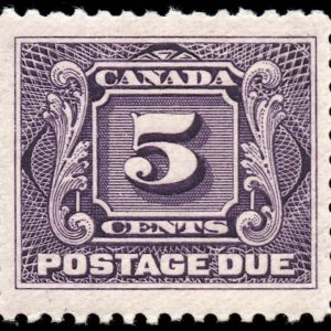 Canada Stamp - J - Postage Due #J4 - First Postage Due Issue (1906) 5¢ (GRADE VF-MNH)