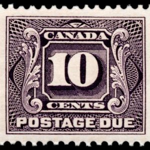 Canada Stamp - J - Postage Due #J5 - First Postage Due Issue (1928) 10¢ (GRADE F-MLH)