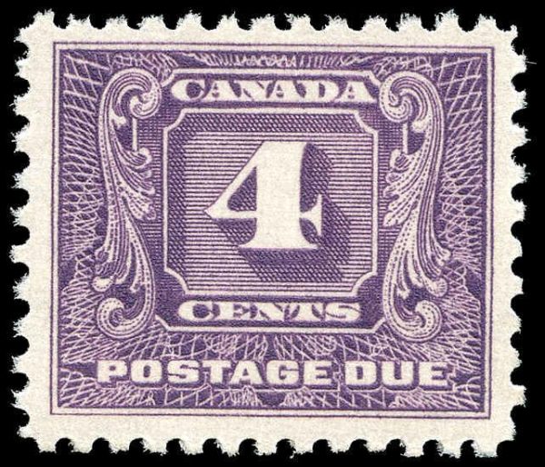 Canada Stamp - J - Postage Due #J8 - Second Postage Due Issue (1930) 4¢ (GRADE J8-VF-MH)