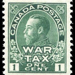 Canada Stamp - MR - War Tax #MR1 - War Tax (1915) 1¢ (GRADE VF-MLH)