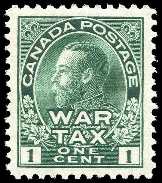Canada Stamp - MR - War Tax #MR1 - War Tax (1915) 1¢ (GRADE VF-MLH)
