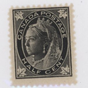 Canada Stamp #66 - Queen Victoria - Maple Leaf Issue (1897) 1/2c -- MH -- F