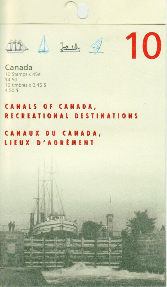 Canada Stamp Booklet - #BK208 -Canals (1998) 10 x 45¢ - Image 3