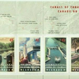 Canada Stamp Booklet - #BK208 -Canals (1998) 10 x 45¢